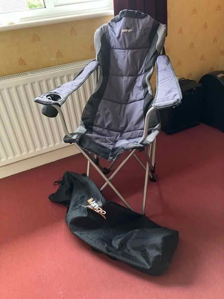 Photo of free Large folding camping chair with bag (Barnard's Green WR14) #1
