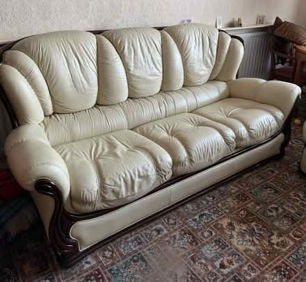 Photo of free Italian Leather Three Piece Suite (Kidderminster DY10) #1
