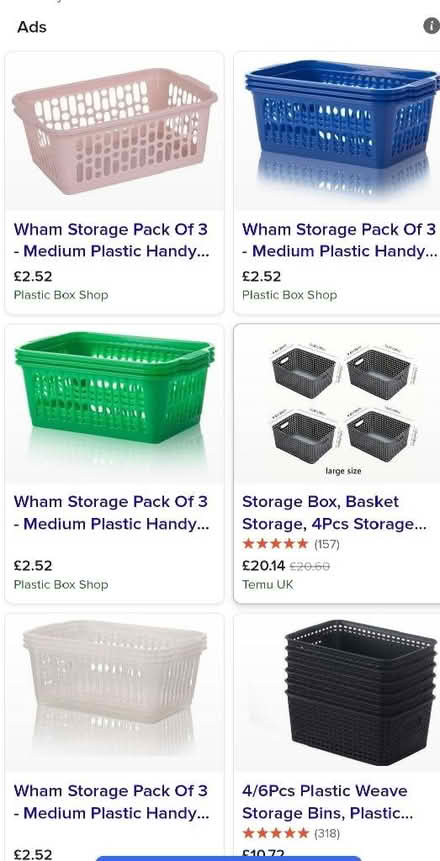 Photo of Small plastic baskets (Kemptown BN2) #1