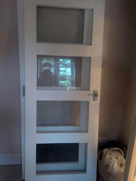 Photo of free 2xWhite four panel shaker door (UB10 Ickenham) #1