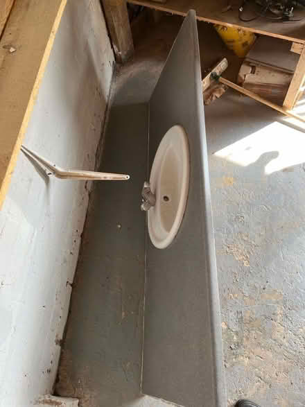 Photo of free Bathroom sink, tap & work top (Wigston LE18) #1
