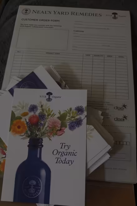 Photo of free Neal’s yard order book (Grays RM17) #1