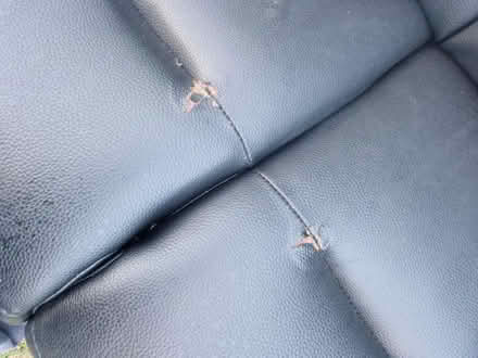 Photo of free Black faux leather 3 seater sofa (Sk8) #2