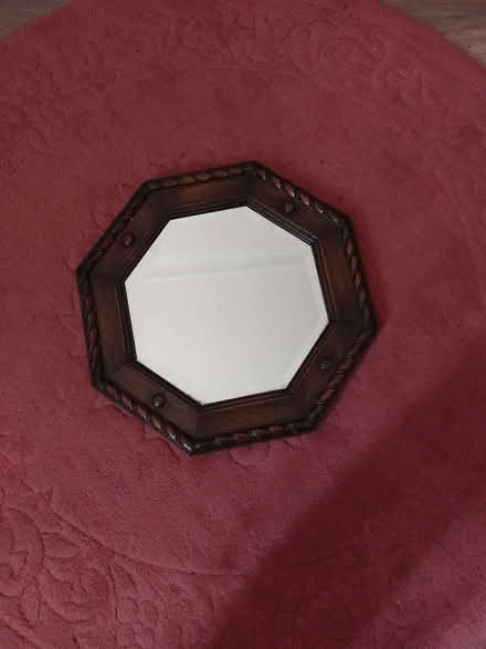 Photo of free Octagonal mirror dark wood (Stockport SK3) #1