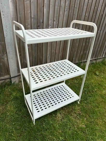 Photo of free Two white metal shelving units (Hildenborough) #3
