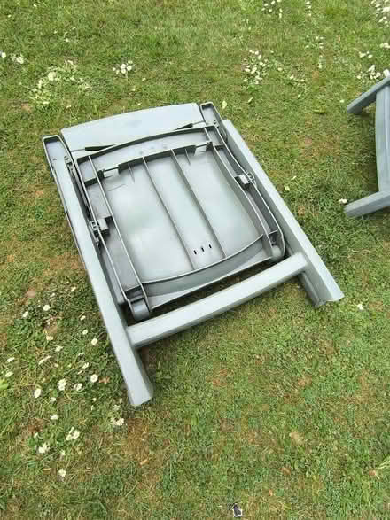 Photo of free Four Green plastic garden chairs (Reading RG2 (Shinfield Road)) #3