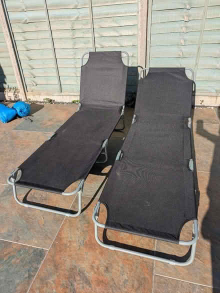 Photo of free 2 black sun beds (Grove Park SE9) #1
