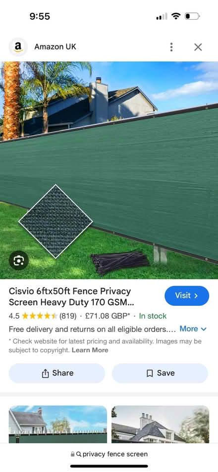 Photo of Privacy screen/fence (Llanelwedd LD2) #1