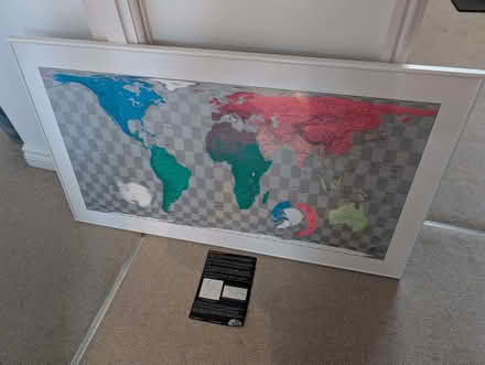 Photo of free World map in metal frame (Tadworth KT20) #1