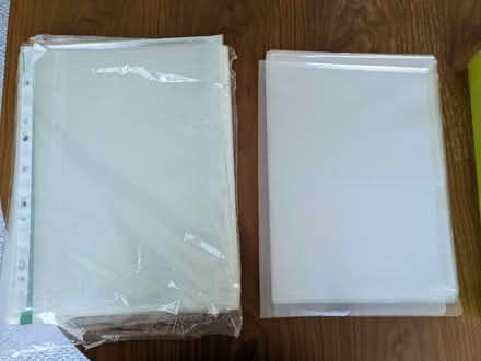 Photo of free A4 plastic sleeves, wallets, folder (Grove Park SE9) #1