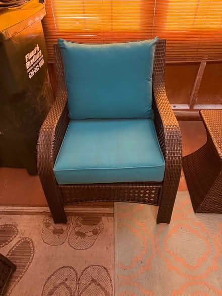 Photo of free Patio items chair, tables umb stand (Westmont near Cass and ogden) #1