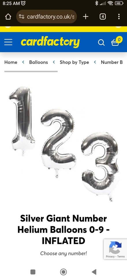 Photo of free Large silver number balloons 2 3 and 0 (Chislehurst BR7) #1