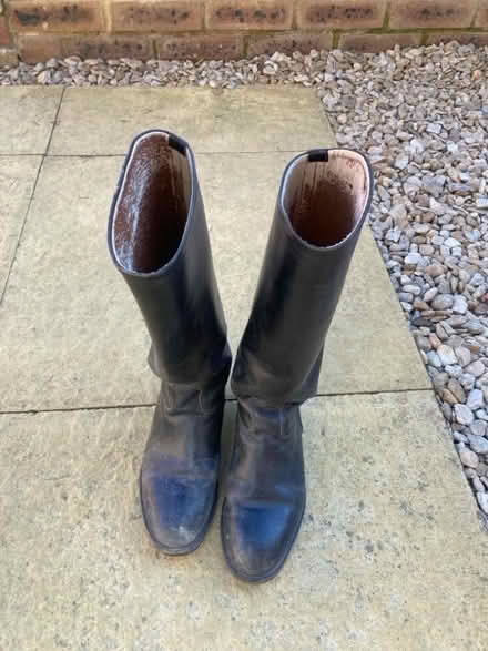 Photo of free Black leather riding boots size3-4 (Kennington OX14) #1