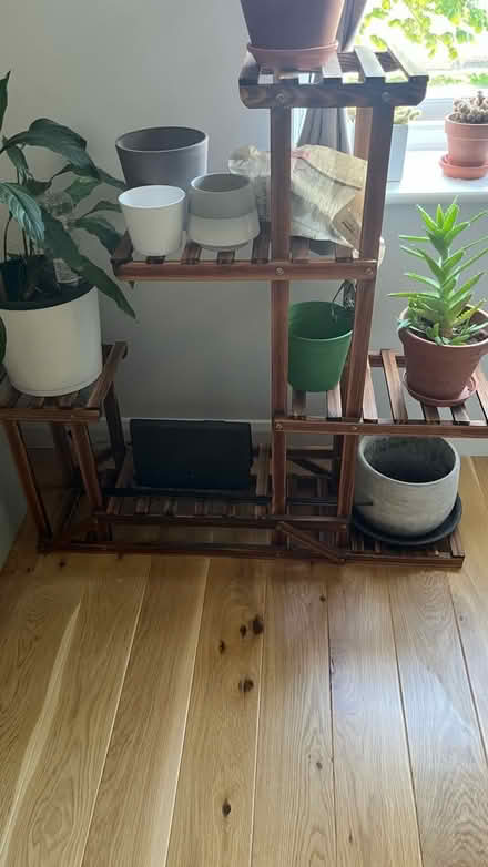 Photo of free Wood plant stand (SE28) #1