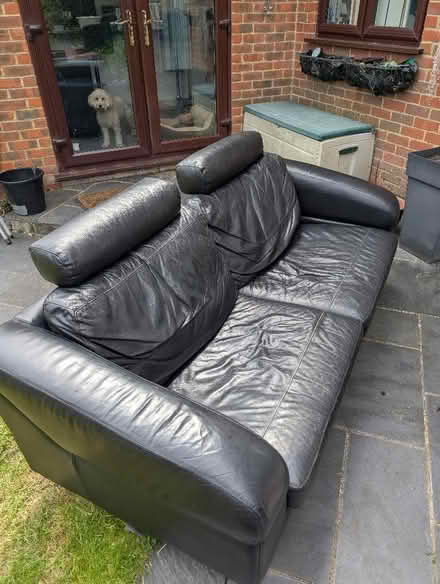 Photo of free 3 seat Leather settee (Lower Earley RG6) #1