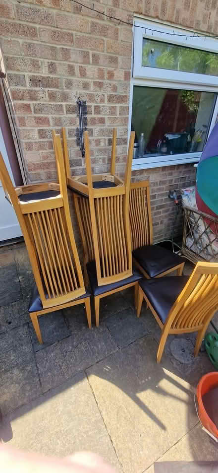 Photo of free 6 oak dining chairs (OX14,Abingdon) #2
