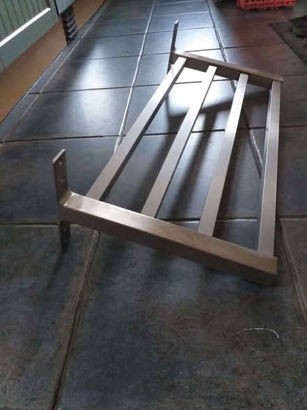 Photo of free Ikea 'Bjarnum' Metal Rack Shelf [ with bars across]. (Avebury SN8) #1