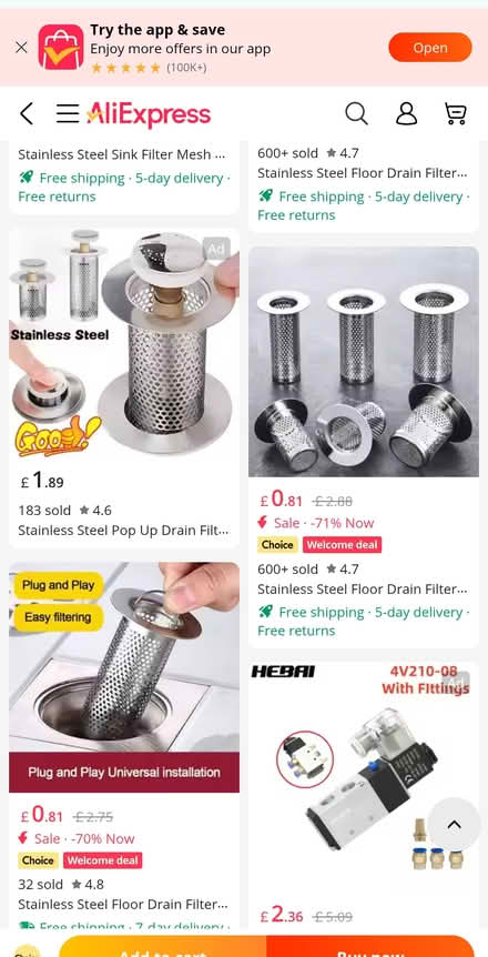 Photo of Tube shaped Drain Filter (hair trap) (Kemptown BN2) #1