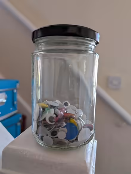 Photo of free Small jar of googly eyes (Southborough) #1