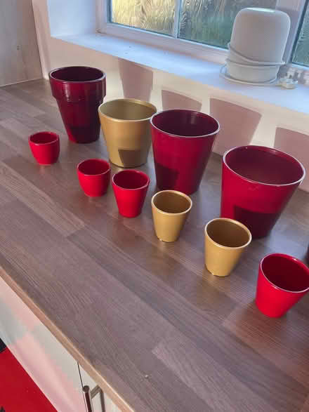 Photo of free Ceramic Red and Gold Pots (Grandborough CV23) #3