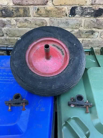 Photo of free Steel wheelbarrow wheel, with bushings. (Beaconsfield HP9) #2