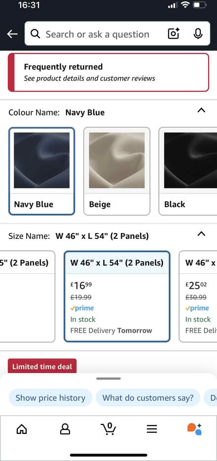 Photo of free Deconovo Navy Curtains (RM10) #1
