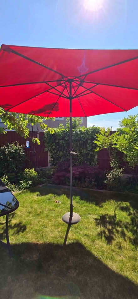 Photo of free Garden Table + Parasol + Stand (Harold Wood RM3) #4