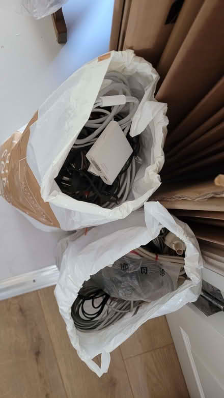 Photo of free 2 bags full of electrical cables, wires and adapters (Lion Gate TW9) #1