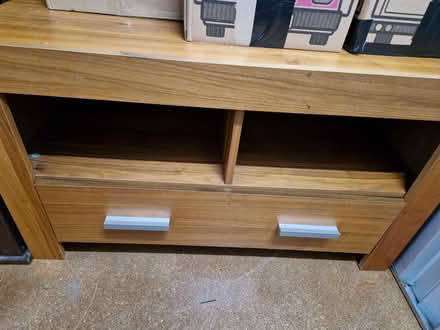Photo of free Walnut t.v unit with drawer (Tring Wharf HP23) #3