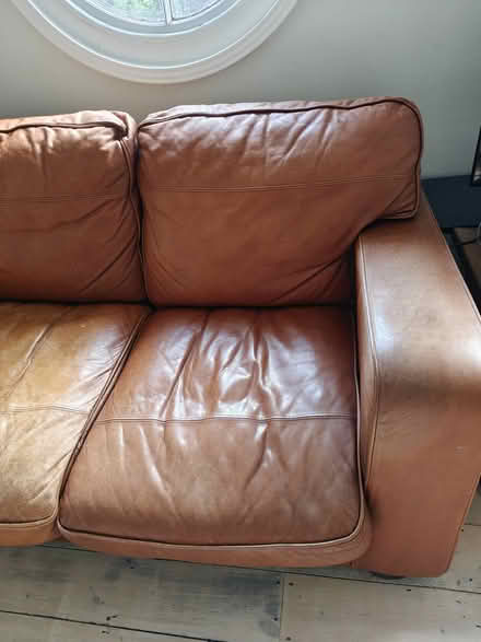 Photo of free Leather sofa (Stratton St Margaret SN3 4NS) #4