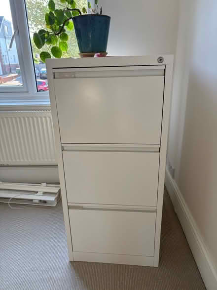 Photo of free White metal filing cabinet (Portslade) #1