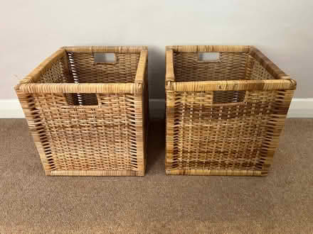Photo of free 2 x IKEA wicker storage inserts / baskets for Kallax units (Titness Park SL5) #1