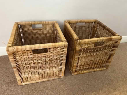 Photo of free 2 x IKEA wicker storage inserts / baskets for Kallax units (Titness Park SL5) #3