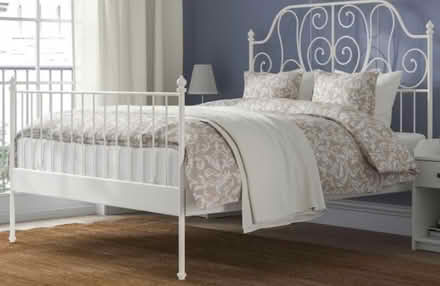 Photo of free White Metal European Double Bed (Near Marston Green, B37) #1