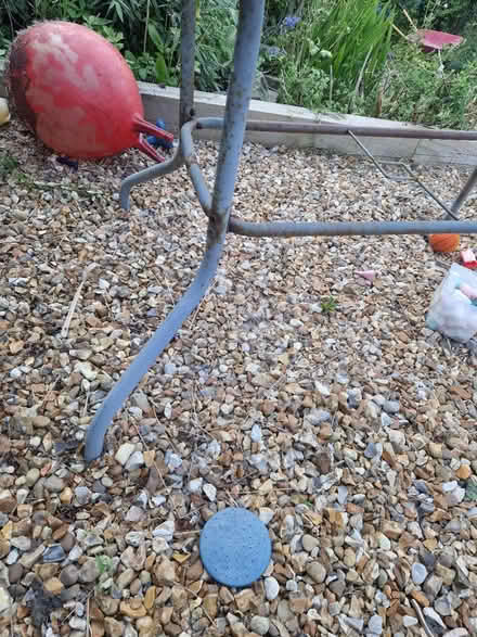 Photo of free Glass and metal garden table (Meersbrook S8) #2