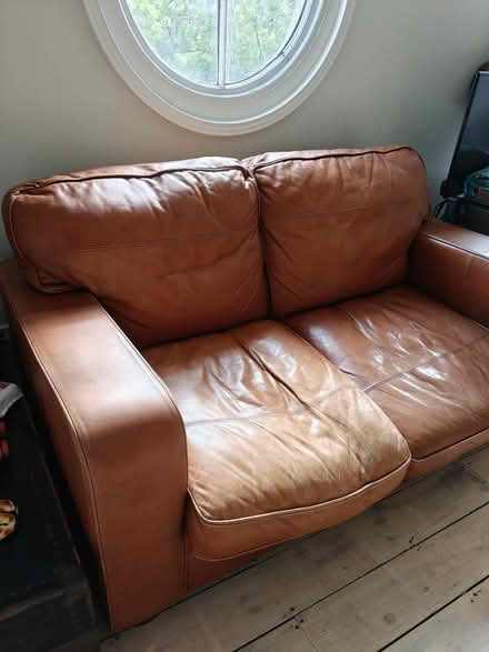Photo of free Leather sofa (Stratton St Margaret SN3 4NS) #2