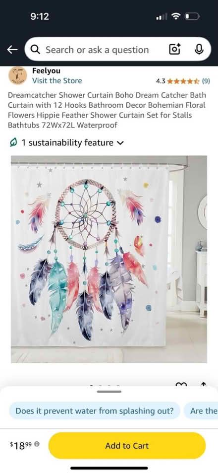 Photo of free Dreamcatcher shower courtains (Alameda) #2