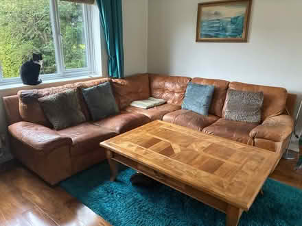 Photo of free Leather corner sofa (Old town SG1) #1