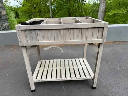 Photo of free Wood planter on Legs (N Asheville) #1