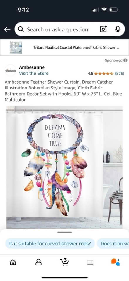 Photo of free Dreamcatcher shower courtain (Alameda) #2