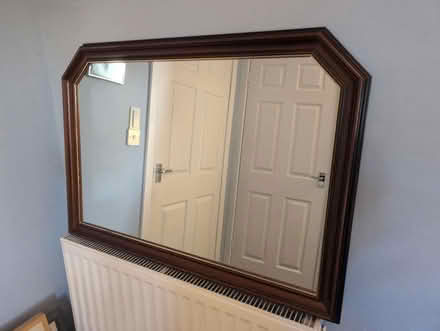 Photo of free Wooden framed mirror (Rawdon LS19) #1