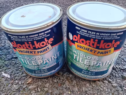 Photo of free Tile paint - Blue 500ml x2 (unopened) (Tavistock Avenue ST16) #1
