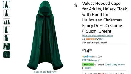 Photo of free Green dressing up cape (Top Amersham HP6) #1