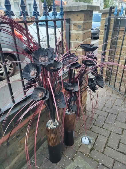 Photo of free Faux flower/palm in vase x2 (Leytonstone, E11) #1