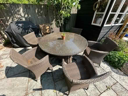 Photo of free Outdoor Ratan table and chairs (Old Basing RG24) #2