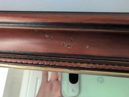 Photo of free Wooden framed mirror (Rawdon LS19) #2
