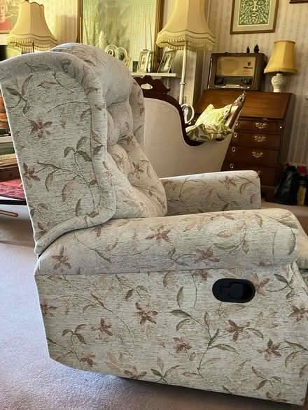 Photo of free Upholstered recliner armchair (De Parys MK40) #2