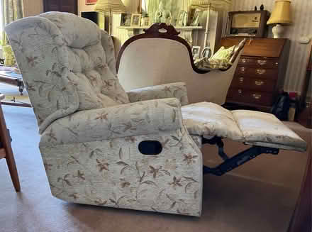 Photo of free Upholstered recliner armchair (De Parys MK40) #4