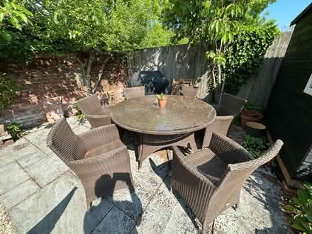 Photo of free Outdoor Ratan table and chairs (Old Basing RG24) #1