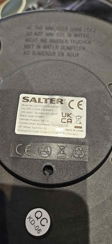 Photo of free Salter 3 tier steamer/rice cooker (Darwen BB3) #2